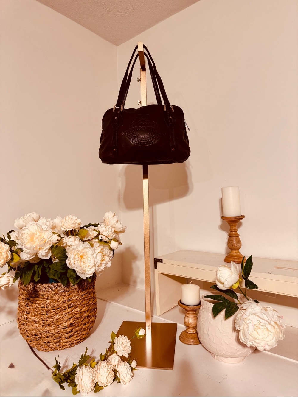 Black Leather Shoulder Bag